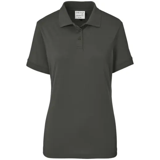Ladies Okiyo Shizen Eco Golf Shirt Olive Front